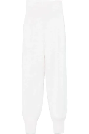 Chloé Broeken, Dames, Wit, M, Wol, Wollen Gebreide Broek