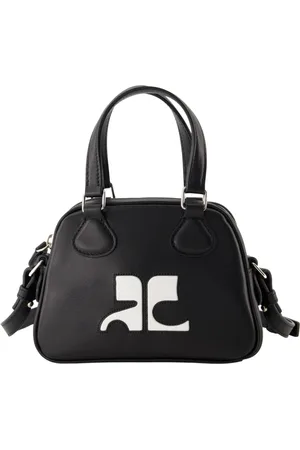 Courrèges Tassen, unisex, Zwart, ONE Size, Leer, Mini Bowlingtas