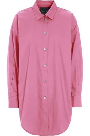 Bitte Kai Rand Blouses & Shirts, Dames, Roze, 2Xl, Katoen, Core Katoenen Shirt