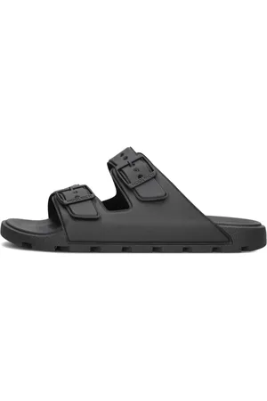 Woolrich Schoenen, Heren, Zwart, 46 EU, Linnen, Minimalistische Twee Banden Sandaal voor Mannen