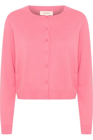 Part Two Truien, Dames, Roze, L, Katoen, Morning Glory Gebreide Vest
