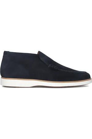 Magnanni Schoenen, Heren, Blauw, 42 1/2 EU, Leer, Blauwe Slip-On Enkelboots