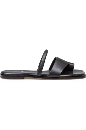 vic matiè Schoenen, Dames, Zwart, 39 EU, Zwarte Nappa Slipper met Zachte Mignon
