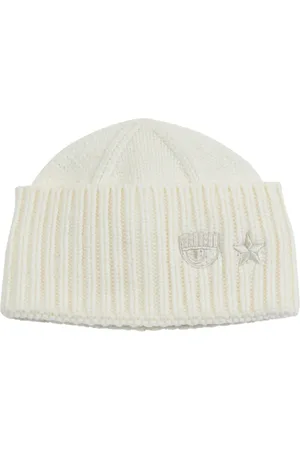 Chiara Ferragni Accessoires, Dames, Wit, ONE Size, Wol, Beanie