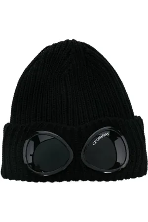 C.P. Company Accessoires, unisex, Zwart, ONE Size, Merino Wool Goggle Beanie, Zwart