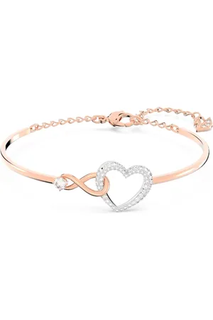 Swarovski Accessoires, Dames, Geel, ONE Size, Damesarmband met Infinity-symbool en Hart