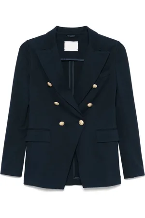 Circolo Jassen, Dames, Blauw, L, Katoen, Blauwe jas Dameskleding