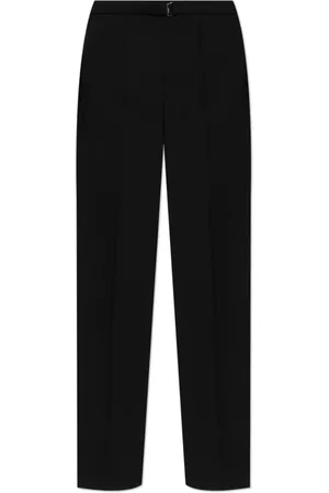 Lanvin Broeken, Heren, Zwart, S, Wol, Plooit broeken