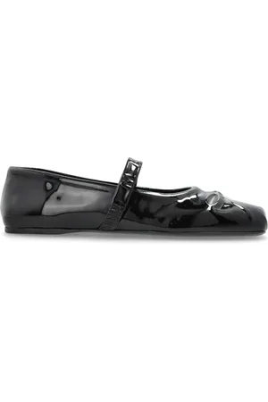 Marni Schoenen, Dames, Zwart, 39 EU, Leer, Leren ballerina