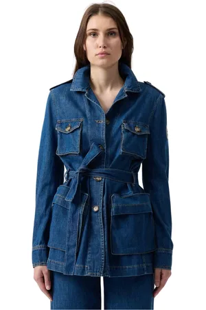 ERMANNO SCERVINO Jassen, Dames, Blauw, M, Denim, Denim Jas