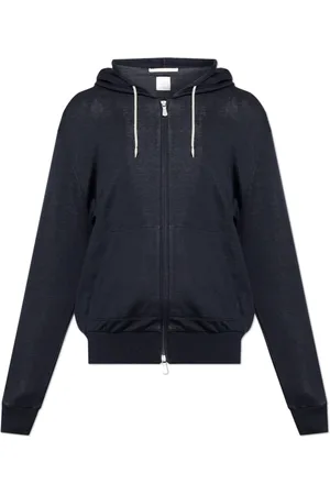 ELEVENTY Sweatshirts & Hoodies, Heren, Blauw, L, Katoen, Hooded Sweatshirt met Volledige Rits