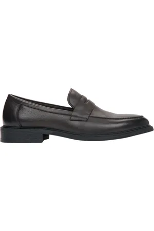 Estro Schoenen, Heren, Bruin, 42 EU, Leer, Donkerbruine Penny Loafers