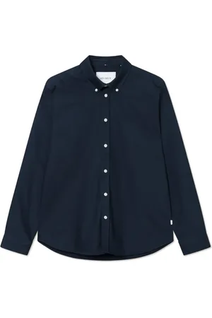 Les Deux Overhemden, Heren, Blauw, S, Katoen, Knorad Oxford Shirt