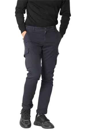 Masons Broeken, Heren, Blauw, L, Katoen, Extra Slim Cargo Broek Chili