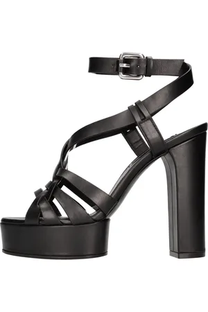 Casadei Schoenen, Dames, Zwart, 35 EU, Leer, Sandalen Zwart