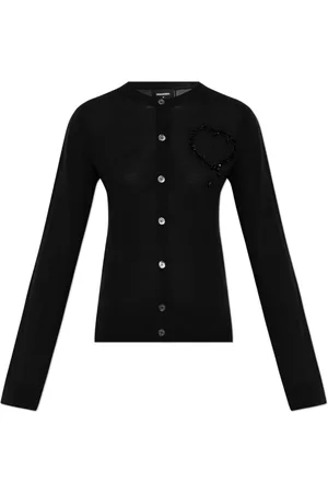 Dsquared2 Truien, Dames, Zwart, L, Wol, Wollen Cardigan