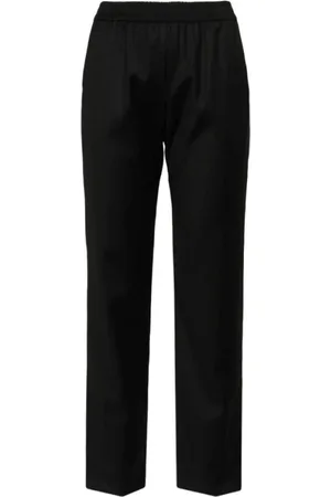 ERMANNO SCERVINO Broeken, Dames, Zwart, L, Wol, Zwarte Cropped Broek van Wolmix