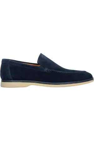 Estro Schoenen, Heren, Blauw, 45 EU, Marineblauwe Loafers