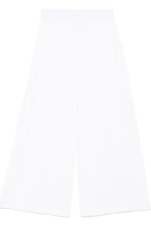 D.EXTERIOR Broeken, Dames, Wit, L, Witte Geribbelde Zoom Broek