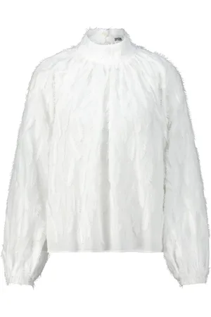 Drykorn Blouses & Shirts, Dames, Wit, XS, Blouse met Franjes