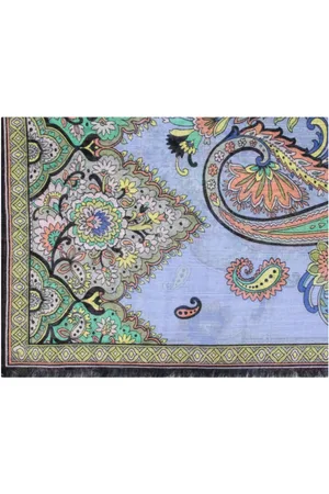 Etro Accessoires, Dames, Veelkleurig, ONE Size, Katoen, Paisley Motief Lente Sjaal