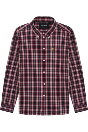 Lyle & Scott Overhemden, Heren, Veelkleurig, 2Xl, Katoen, Geruit Poplin Overhemd