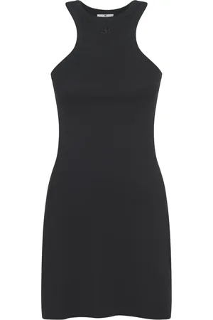 Courrèges Kleedjes, Dames, Zwart, M, Katoen, Jersey Mini Jurk