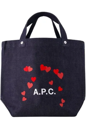 A.P.C. Tassen, Dames, Blauw, ONE Size, Katoen, Thais Mini Blondie Shopper Tas