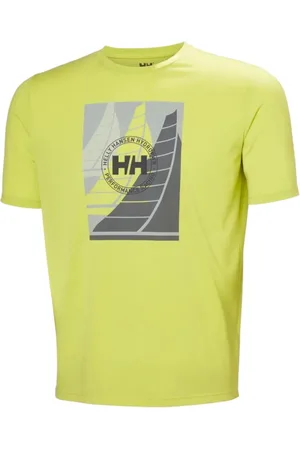 Helly Hansen Tops, Heren, Groen, S, Katoen, Race Graphic Lime T-shirt
