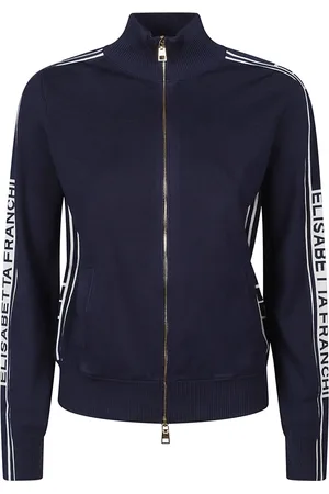 Elisabetta Franchi Sweatshirts & Hoodies, Dames, Blauw, XS, Stijlvol Sweatshirt