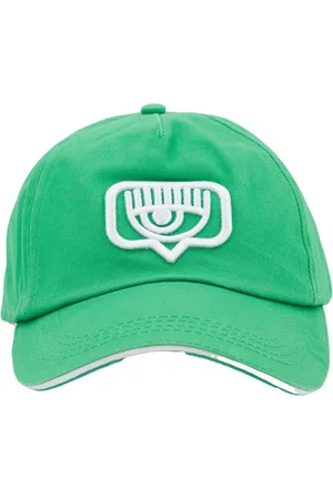 Chiara Ferragni Accessoires, Dames, Groen, ONE Size, Katoen, Eyelike Cap