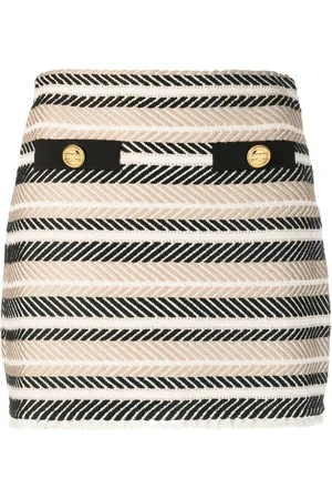 Elisabetta Franchi Rokken, Dames, , S, Neutrale Gebreide Mini Rok
