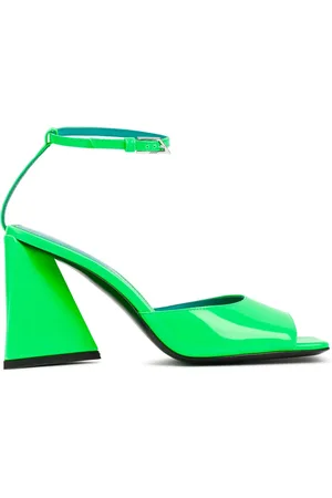 The Attico Schoenen, Dames, Groen, 37 1/2 EU, Leer, Piper Sandal