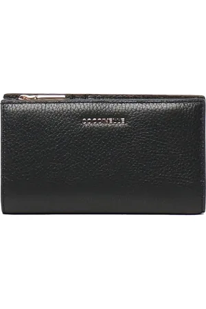 Coccinelle Accessoires, Dames, Zwart, ONE Size, Zwarte Portemonnee met Centrale Rits