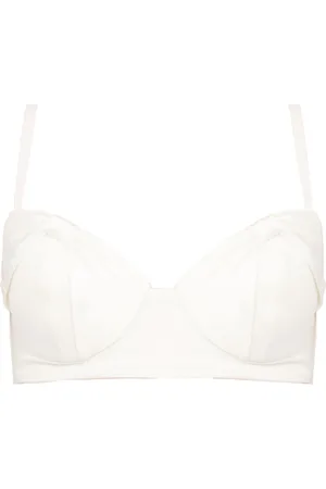 Elisabetta Franchi Tops, Dames, Wit, L, Polyester, Heart Neckline Bustier Top