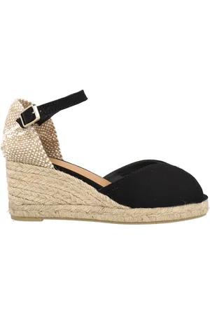 Castaner Schoenen, Dames, Zwart, 40 EU, Katoen, Espadrilles met sleehak