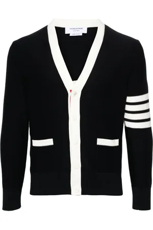 Thom Browne Truien, Heren, Blauw, L, Katoen, Reversed Jersey Sweater
