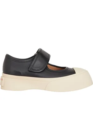 Marni Schoenen, Dames, Zwart, 36 EU, Leer, Mary Jane Sneaker