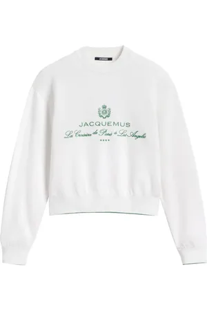 Jacquemus Sweatshirts & Hoodies, Dames, Wit, S, Katoen, Bianco Sweatshirt Stijl Ss 25