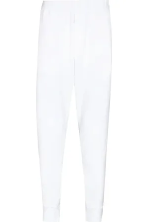 Dsquared2 Broeken, Heren, Wit, L, Katoen, Iconische Witte Katoenen Joggingbroek
