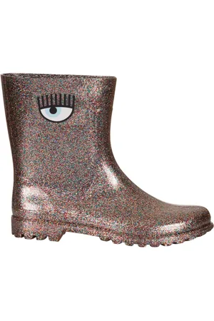 Chiara Ferragni Schoenen, Dames, Bruin, 39 EU, Multicolour Regenlaarzen