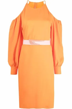 Stella McCartney Kleedjes, Dames, Oranje, XS, Viscose Damesjurk