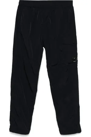 C.P. Company Broeken, Heren, Blauw, M, Nylon, Blauwe cargobroek met verstelbare taille