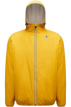 K-Way Jassen, Heren, Geel, M, Nylon, Unisex Nylon Jas met Capuchon