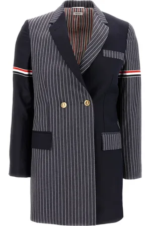 Thom Browne Jassen, Dames, Veelkleurig, XS, Wol, Jassen Gilet
