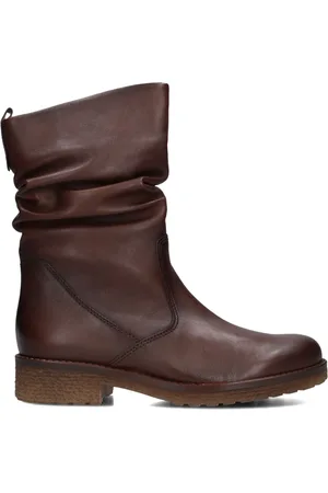 Gabor Schoenen, Dames, Bruin, 40 EU, Leer, Elegante Cognac Enkellaarsjes