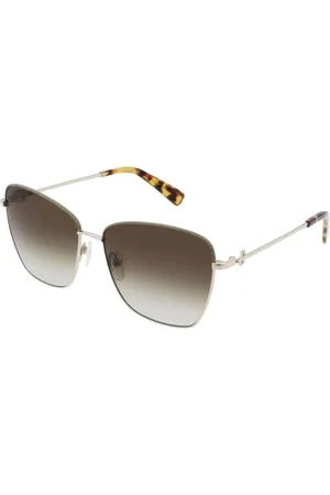 Longchamp Accessoires, Dames, Geel, ONE Size, Aviator Zonnebril