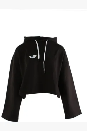 Chiara Ferragni Sweatshirts & Hoodies, Dames, Zwart, M, Katoen, Cotton Hoodie