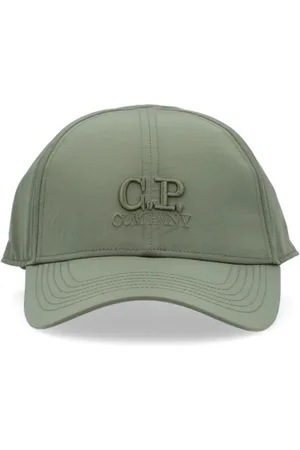 C.P. Company Accessoires, unisex, Groen, ONE Size, Katoen, Chrome-R Goggle Cap