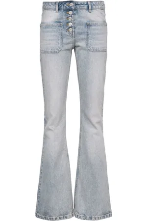 Courrèges Jeans, Dames, Blauw, M, Denim, Flared Denim Jeans